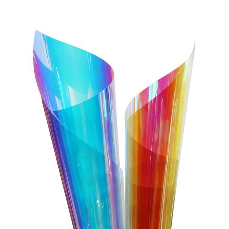 Rainbow Iridescent Holographic TPU PU Leather Fabric Wholesale Supplie 5